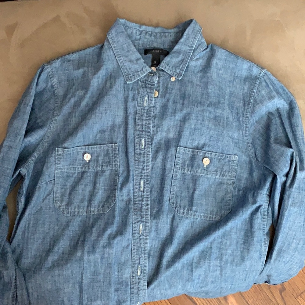 J Crew Chambray Button Down size 12 shirt